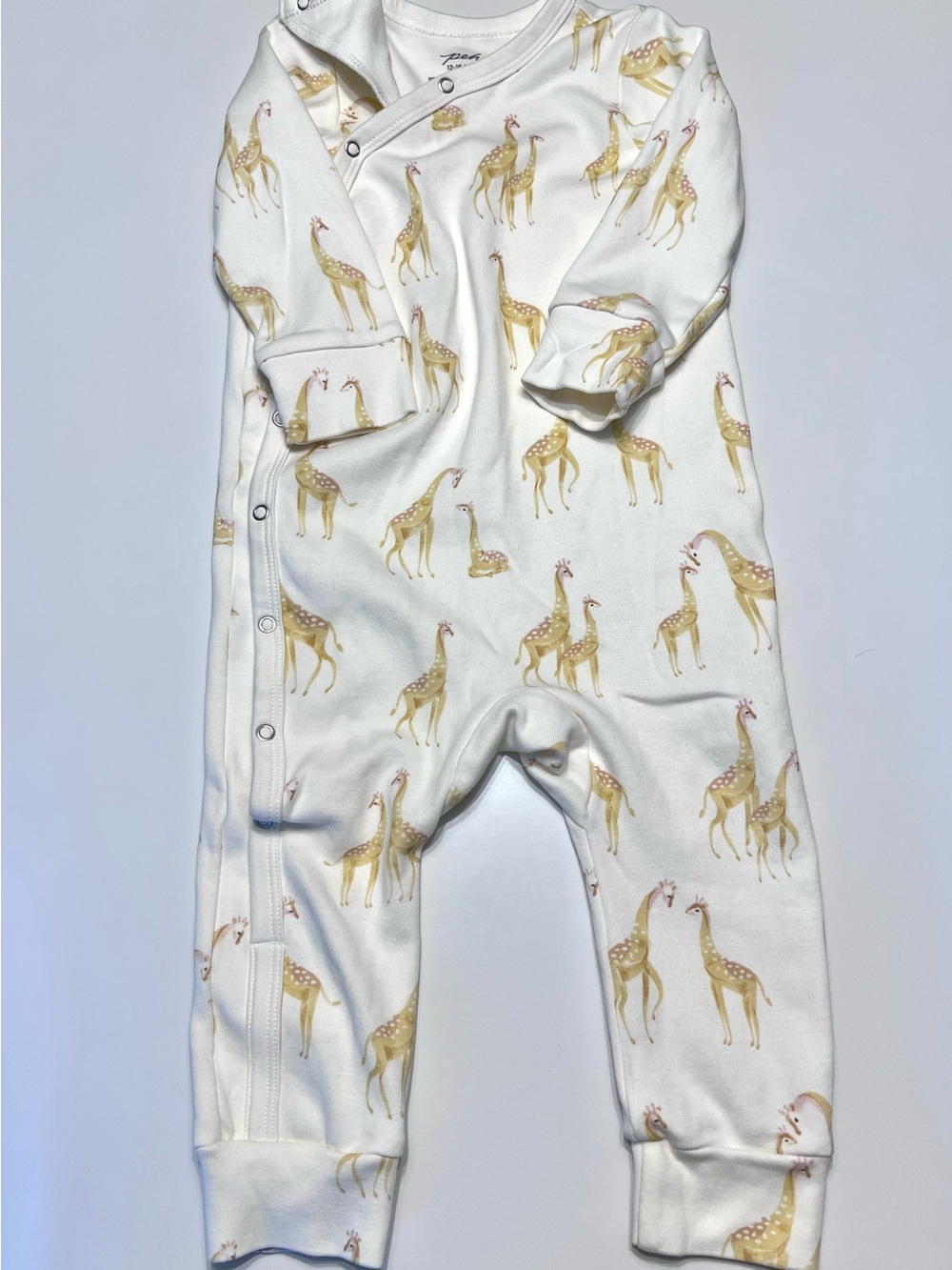 Pehr Cream Giraffe Print Wrap Pajama